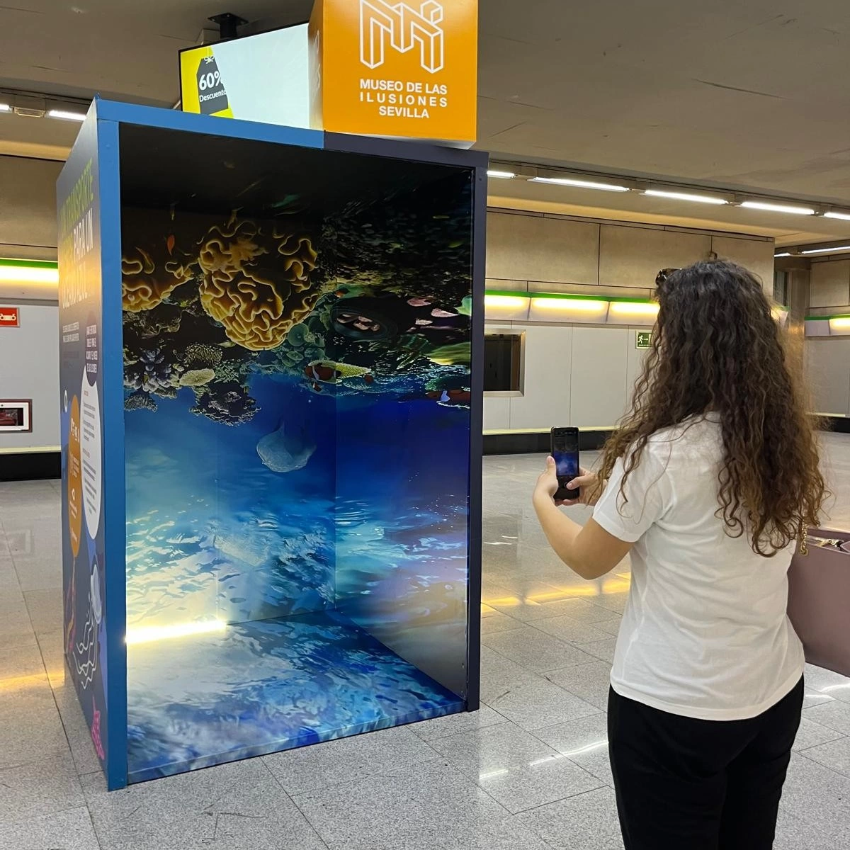 Ilusión a la vista, ¡peces en el metro!